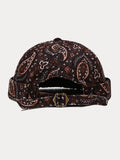 Vintage Paisley Print Brimless Cap
