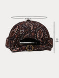 Vintage Paisley Print Brimless Cap