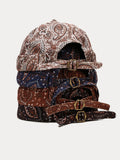 Vintage Paisley Print Brimless Cap