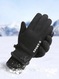 Warm Fleece Anti-Slip Driving Skiing  Gloves