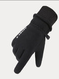 Warm Fleece Anti-Slip Driving Skiing  Gloves
