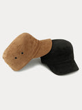 Casual Vintage Style Suede Army Caps