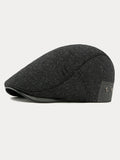 Outdoor Herringbone Ear Protection Warm Flat Cap