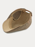 Outdoor Herringbone Ear Protection Warm Flat Cap