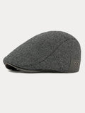 Outdoor Herringbone Ear Protection Warm Flat Cap