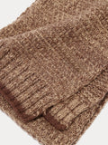 Two-Tone Knit Gloves Beanie Scarf 3-in-1 Set