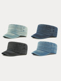 100% Cotton Washed Denim Army Caps