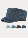 100% Cotton Washed Denim Army Caps