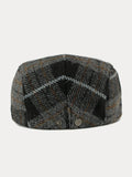 Vintage Plaid Tweed Beret Hat