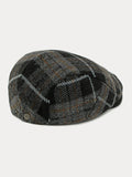 Vintage Plaid Tweed Beret Hat