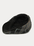 Vintage Plaid Tweed Beret Hat