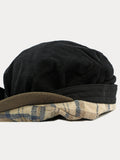 Vintage Plaid Warm Newsboy Cap