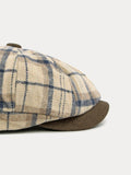Vintage Plaid Warm Newsboy Cap