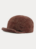 Stylish Corduroy Short-Brimmed Baseball Cap