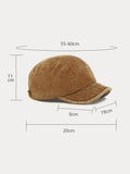 Stylish Corduroy Short-Brimmed Baseball Cap