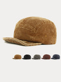 Stylish Corduroy Short-Brimmed Baseball Cap