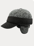 Winter Ear Protection Brim Beanie Hat