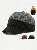 Winter Ear Protection Brim Beanie Hat