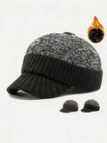 Winter Ear Protection Brim Beanie Hat