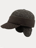 Winter Ear Protection Brim Beanie Hat