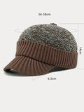 Winter Ear Protection Brim Beanie Hat