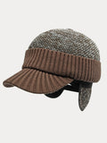 Winter Ear Protection Brim Beanie Hat