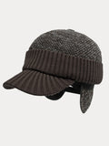 Winter Ear Protection Brim Beanie Hat