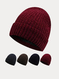 Warm Thick Fleece Knit Beanie