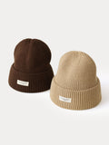 Stylish Warm Label Knit Beanie