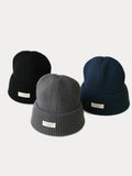 Stylish Warm Label Knit Beanie