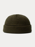 Versatile Simple Ribbed Knit Beanie Hat