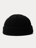 Versatile Simple Ribbed Knit Beanie Hat