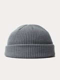 Versatile Simple Ribbed Knit Beanie Hat