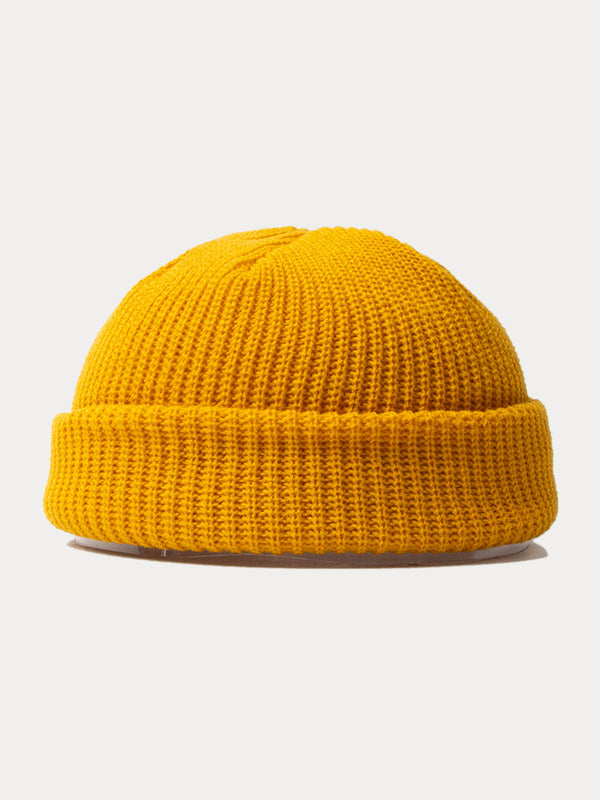 Versatile Simple Ribbed Knit Beanie Hat