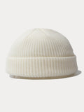Versatile Simple Ribbed Knit Beanie Hat