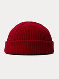 Versatile Simple Ribbed Knit Beanie Hat