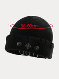 Street Retro Cross Ring Knit Beanie