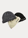 Street Retro Cross Ring Knit Beanie
