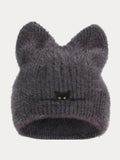 Fashion Fuzzy Knit Cat Ear Beanie Hat