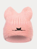 Fashion Fuzzy Knit Cat Ear Beanie Hat
