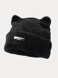 Soft Warm Cat Ear Shape Knit Beanie