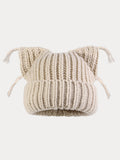 Unique Cats Ear Tassels Knit Beanie
