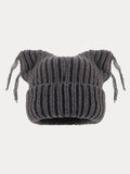 Unique Cats Ear Tassels Knit Beanie
