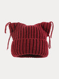 Unique Cats Ear Tassels Knit Beanie