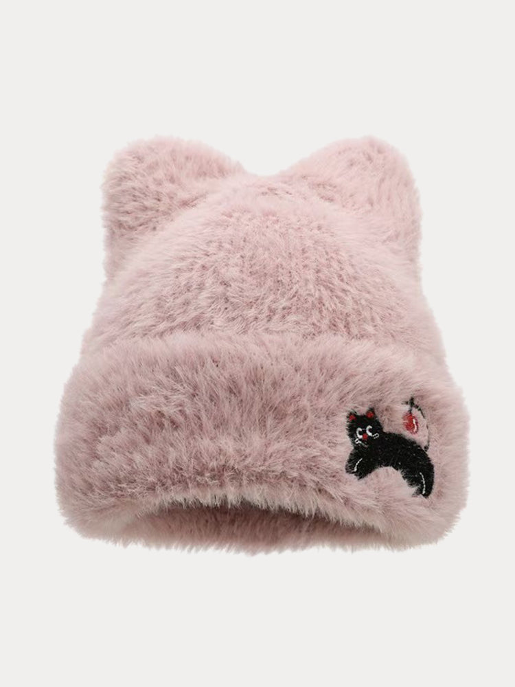 Trendy Cute Cat Fleece Meowing Beanie – COOFANDY