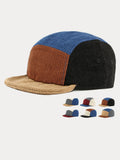Trendy Contrast Color Corduroy Cap
