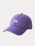 Casual Embroidered Sausage Dog Cotton Baseball Cap