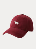 Casual Embroidered Sausage Dog Cotton Baseball Cap