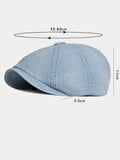 Esthetic Denim Newsboy Cap