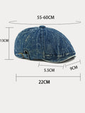 Fashion Vintage Denim Newsboy Cap
